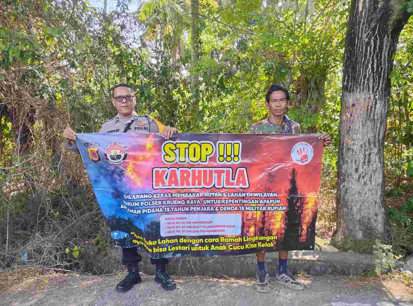 Bhabinkamtibmas Polsek Mesjid Raya Gencarkan Sosialisasi Karhutla kepada Pemilik Lahan