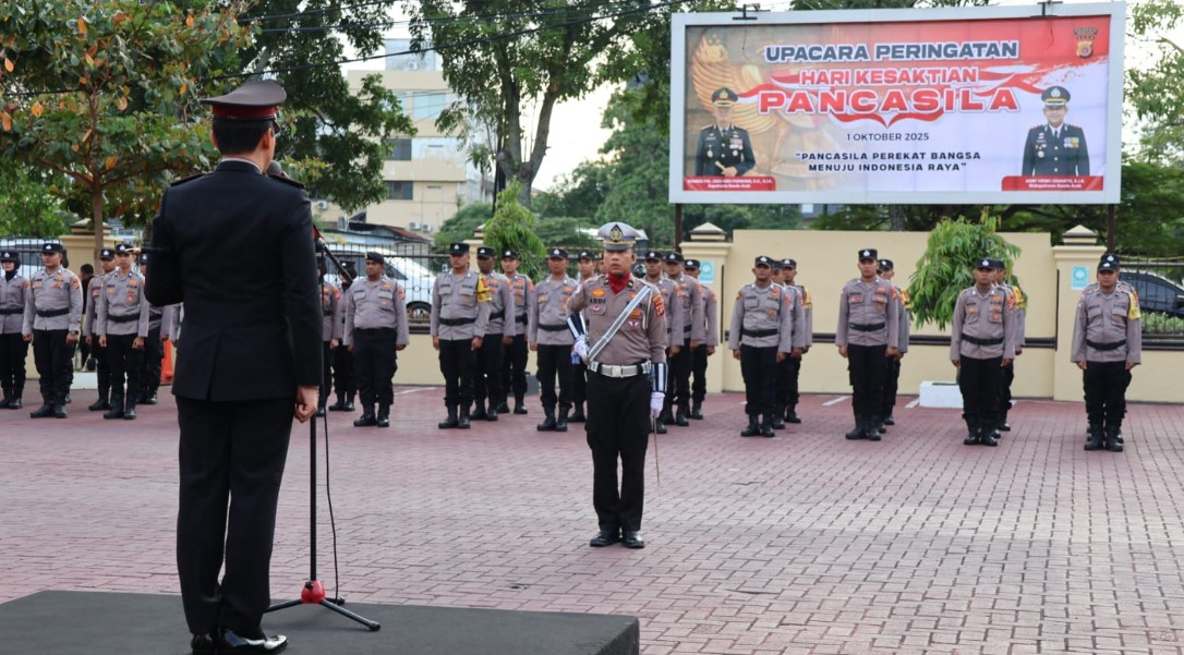 Polresta Banda Aceh Gelar Upacara Peringatan Hari Kesaktian Pancasila