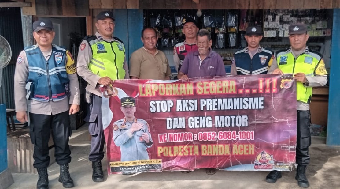 Personel Polsek Jajaran Polresta Banda Aceh Gencar Sosialisasi  Anti Premanisme, Warga Diminta Berani Lapor