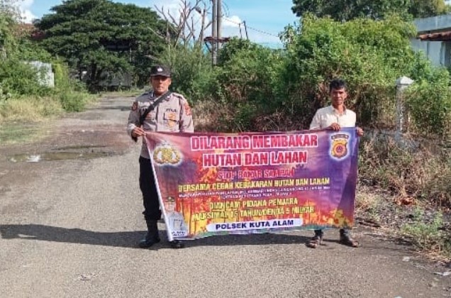 Cegah Karhutla, Polsek Jajaran Polresta Banda Aceh Gencarkan Patroli dan Edukasi Warga