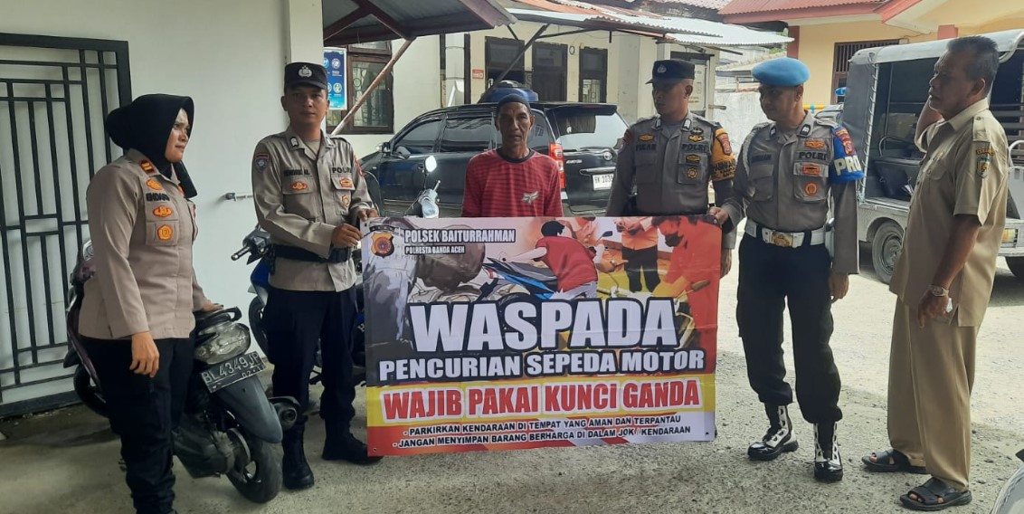 Kapolsek Baiturrahman Turun Langsung ke Gampong Untuk Sosialisasi Kunci Ganda