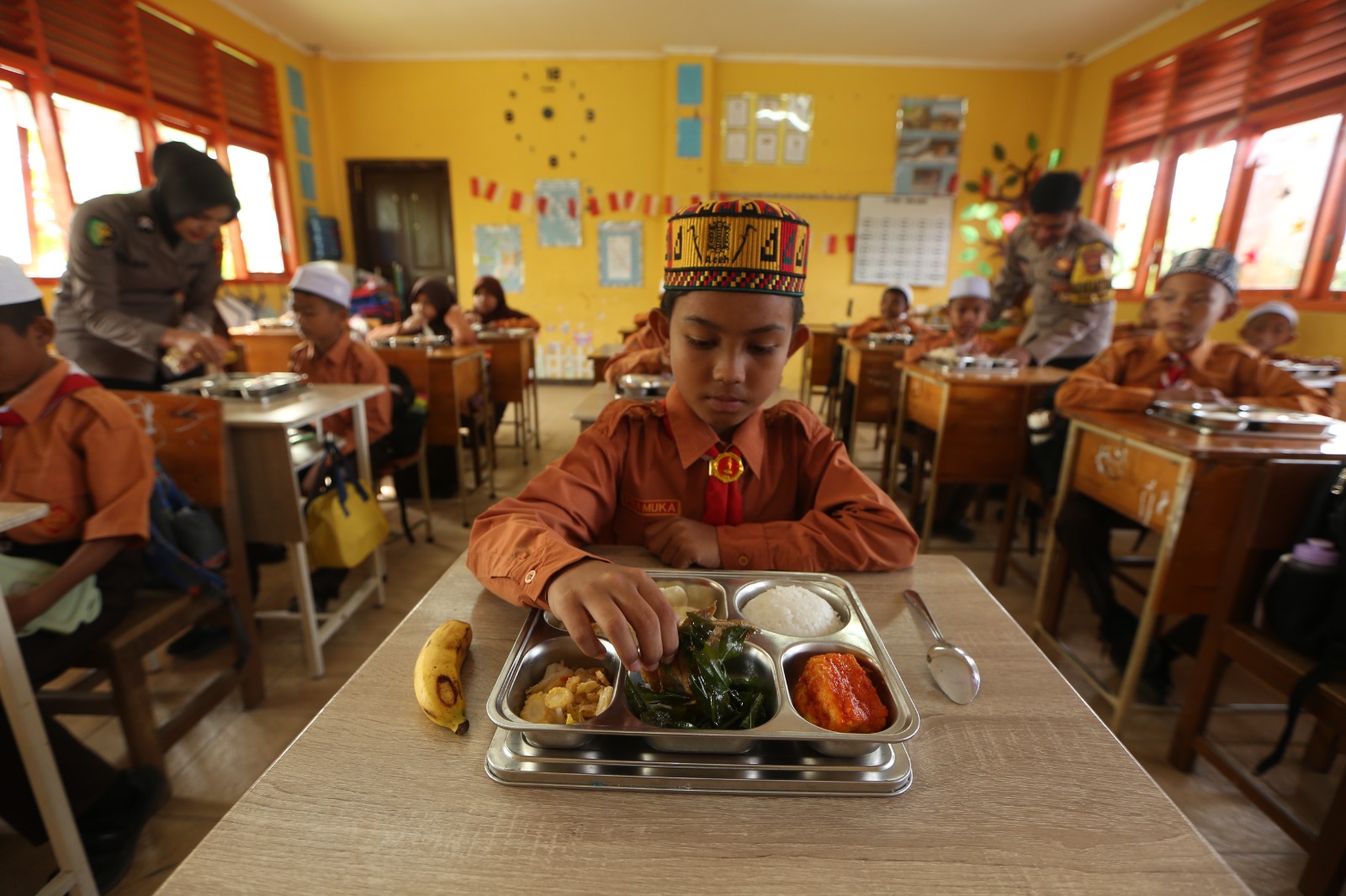 Pastikan Tepat Sasaran, Polresta Banda Aceh Awasi Penyaluran Makan Bergizi Gratis