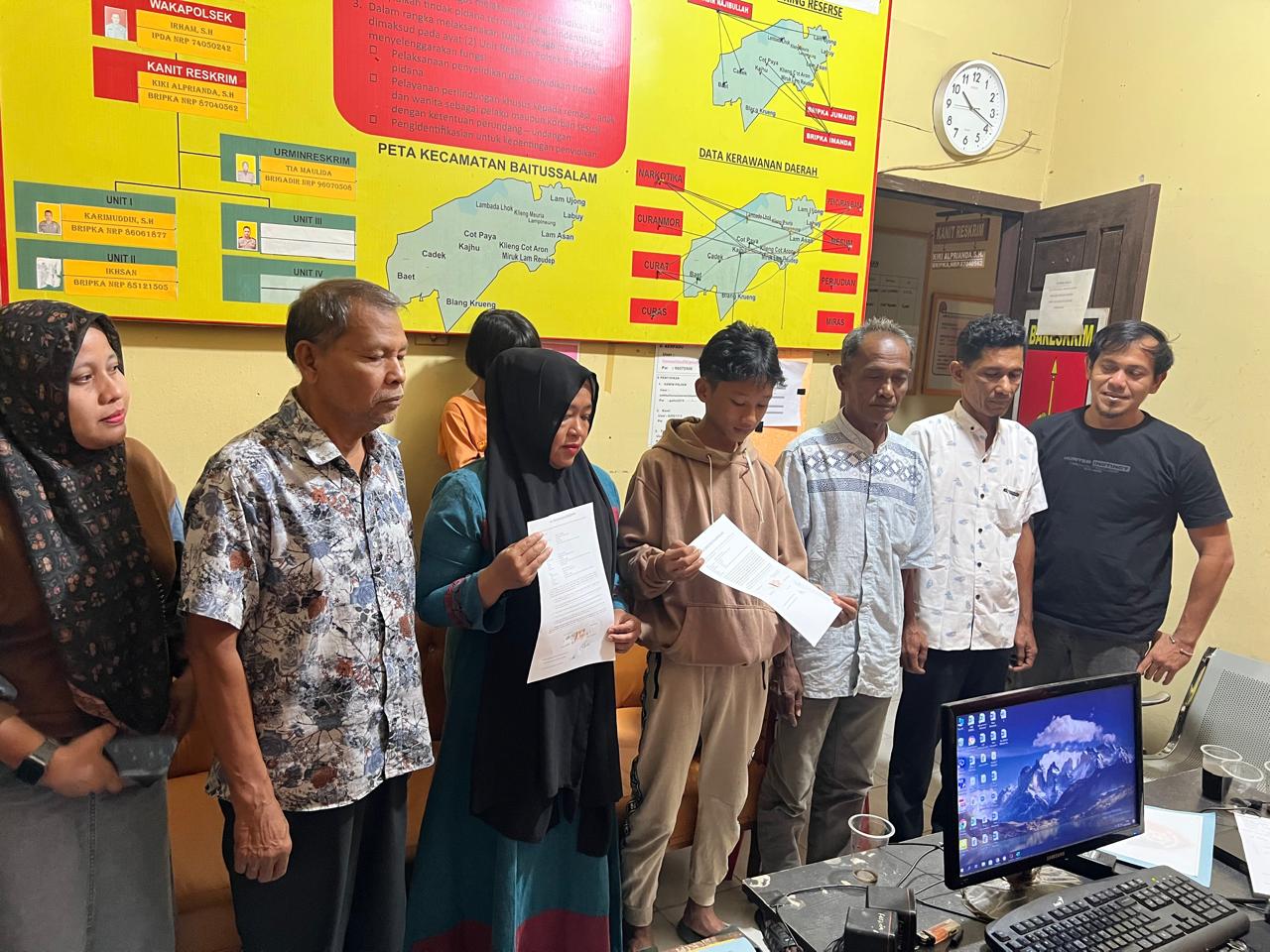 Kasus Pencurian oleh Anak di Bawah Umur, Di Selesaikan Lewat RJ Oleh Polsek Baitussalam