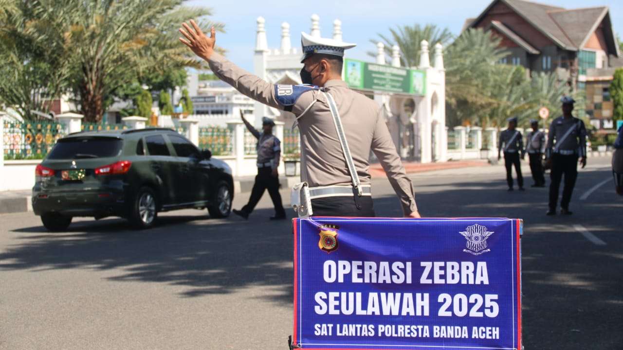 Polresta Banda Aceh Gelar Razia Dalam Rangka Ops Zebra Seulawah 2025