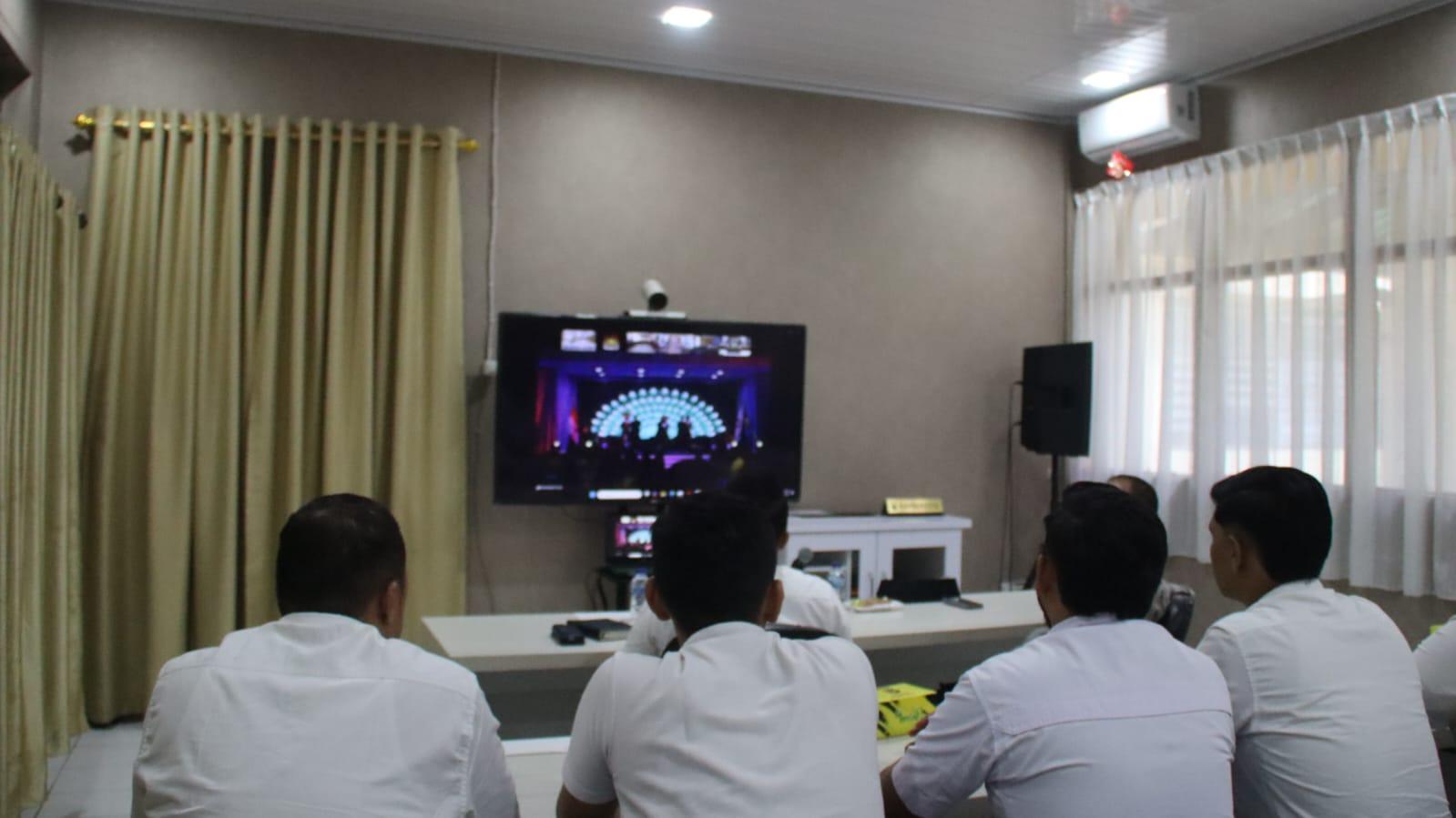 Wakapolresta Banda Aceh Ikuti Zoom Meeting Terkait Penangangan TPPO