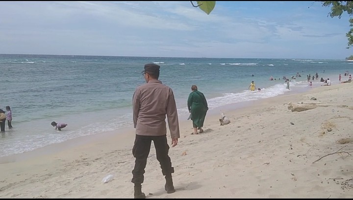 Patroli Ke Pesisir Pantai, Polsek Krueng Raya Jamin Keamanan Kawasan Akomodasi Wisata
