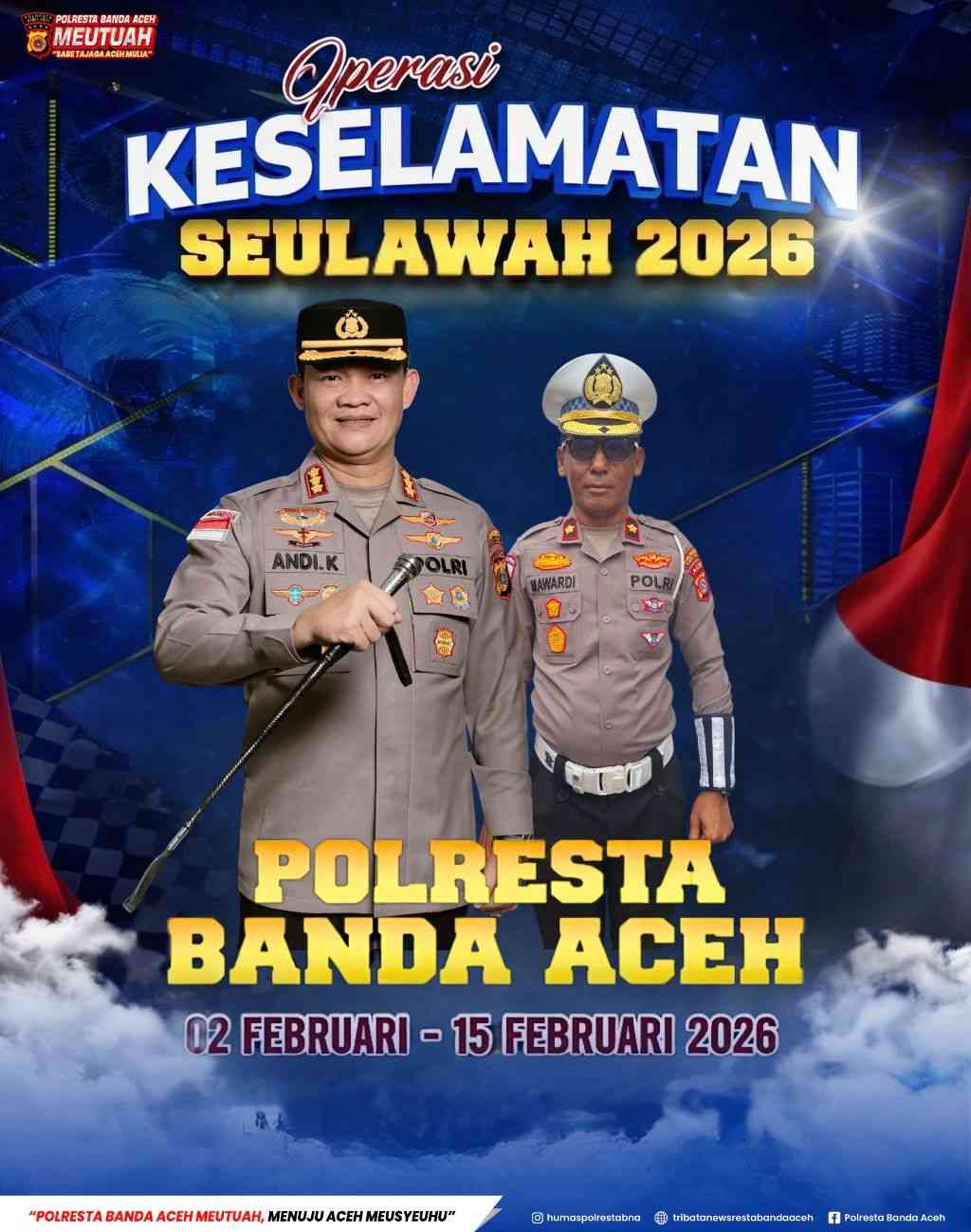 Polresta Banda Aceh Akan Melaksanakan Operasi Keselamatan Seulawah-2026 - Tribratanews Polresta Banda Aceh
