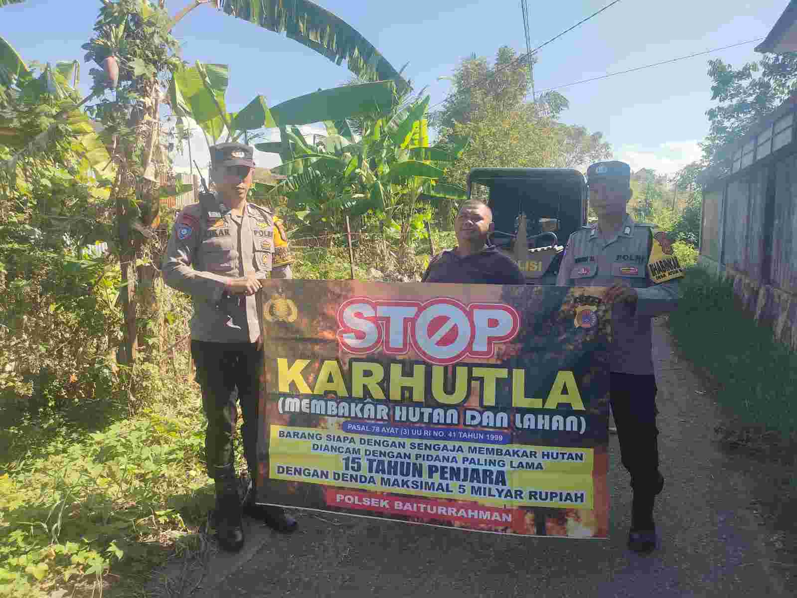 Cegah Karhutla, Polsek Jajaran Polresta Banda Aceh Gencarkan Patroli dan Edukasi Warga Binaan - Tribratanews Polresta Banda Aceh