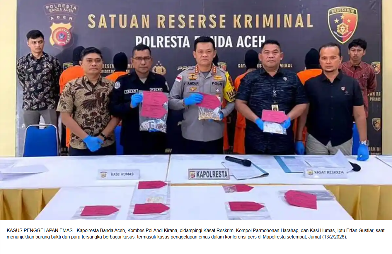 Pemilik Toko Mas Ilham Lambaro Aceh Besar Ditangkap di Sumut, Bawa Kabur 1,6 Kg Emas Pelanggan 