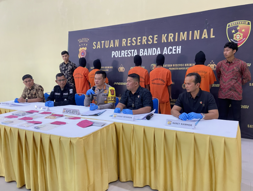 Satreskrim Polresta Banda Aceh Sita 9 Sepmor dari Tangan Pelaku Curanmor 
