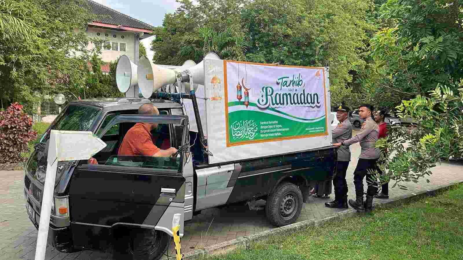 Puluhan Polisi Amankan Rute Konvoi Tarhib Ramadan One Ummah - Tribratanews Polresta Banda Aceh