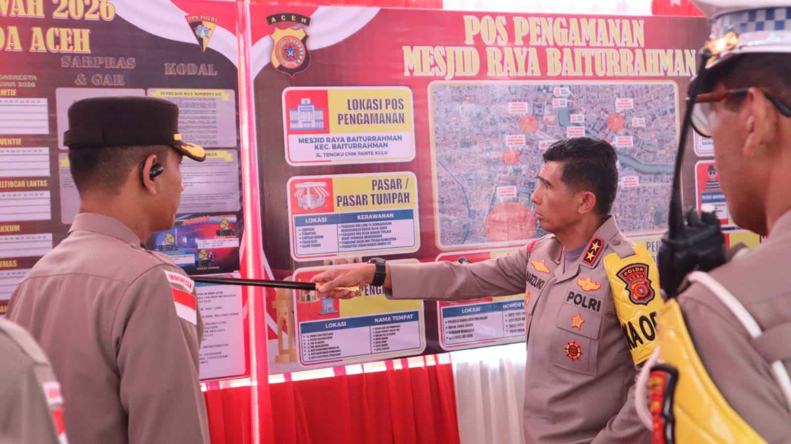 Kapolda Aceh Tinjau Posko Operasi Ketupat di Banda Aceh, Ingatkan Petugas Pantau Situasi Sekitar