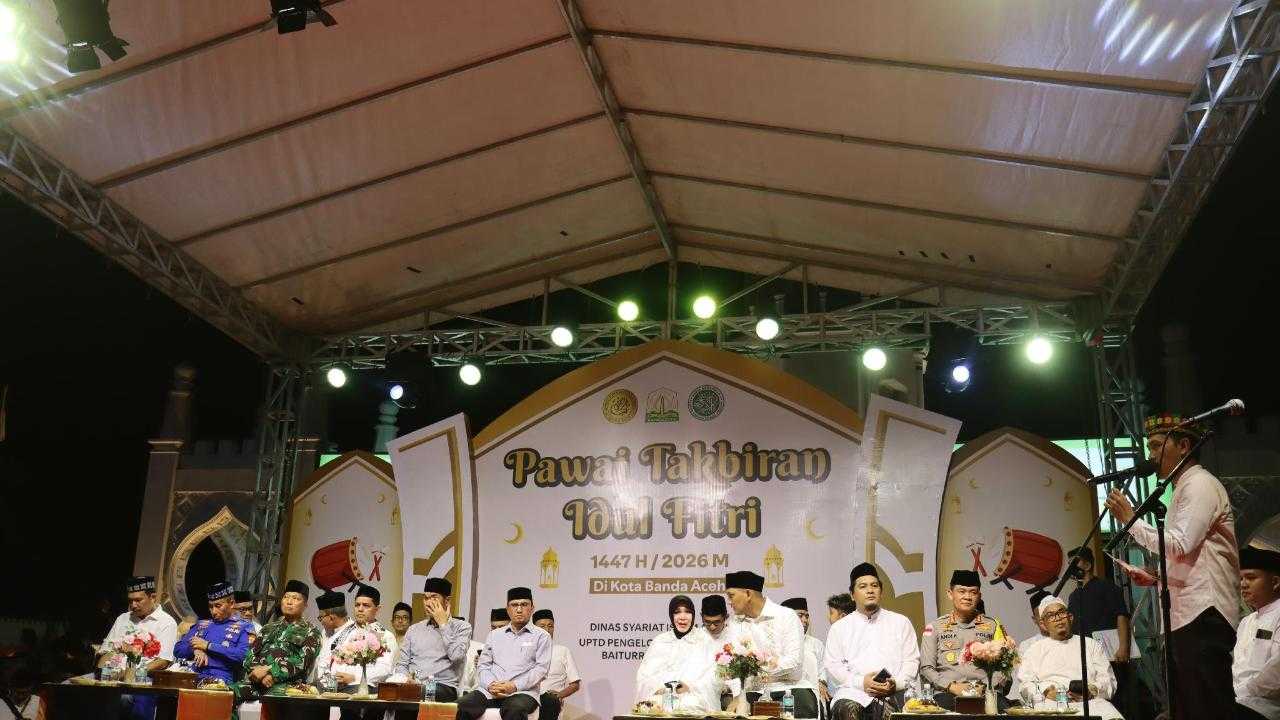 Kapolresta Banda Aceh Hadiri Pawai Takbir di Masjid Raya Baiturrahman, Berikut Penegasannya terkait Parkiran Kenderaan