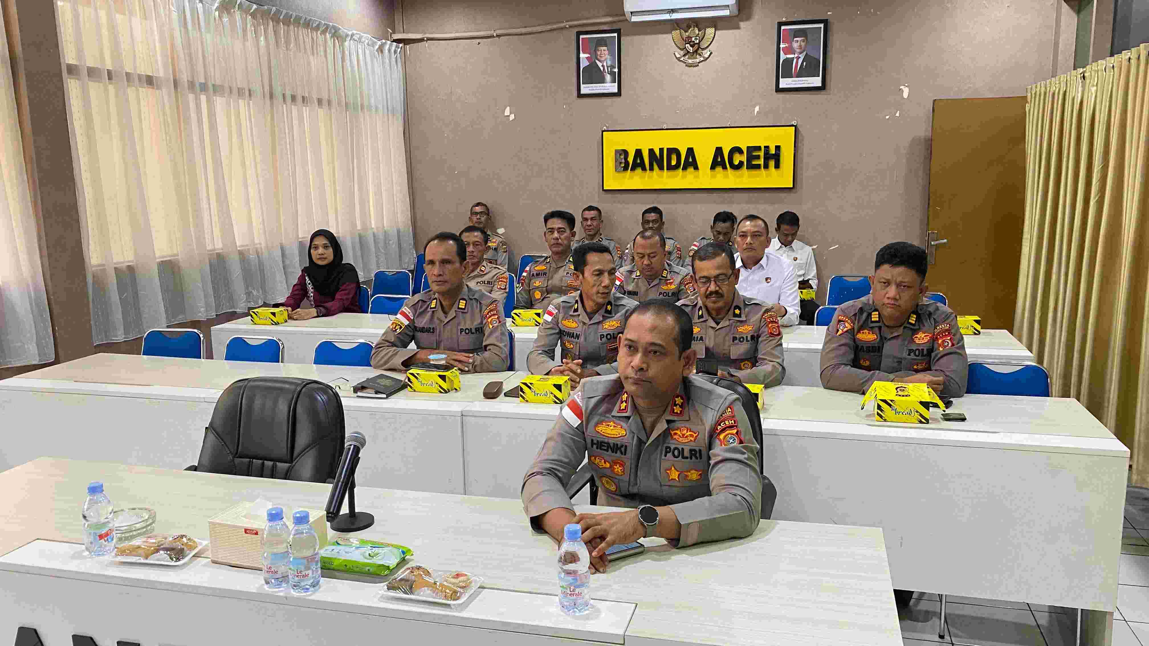 Wakapolresta Banda Aceh Bersama PJU Hadiri Zoom Meeting Anev Kamtibmas