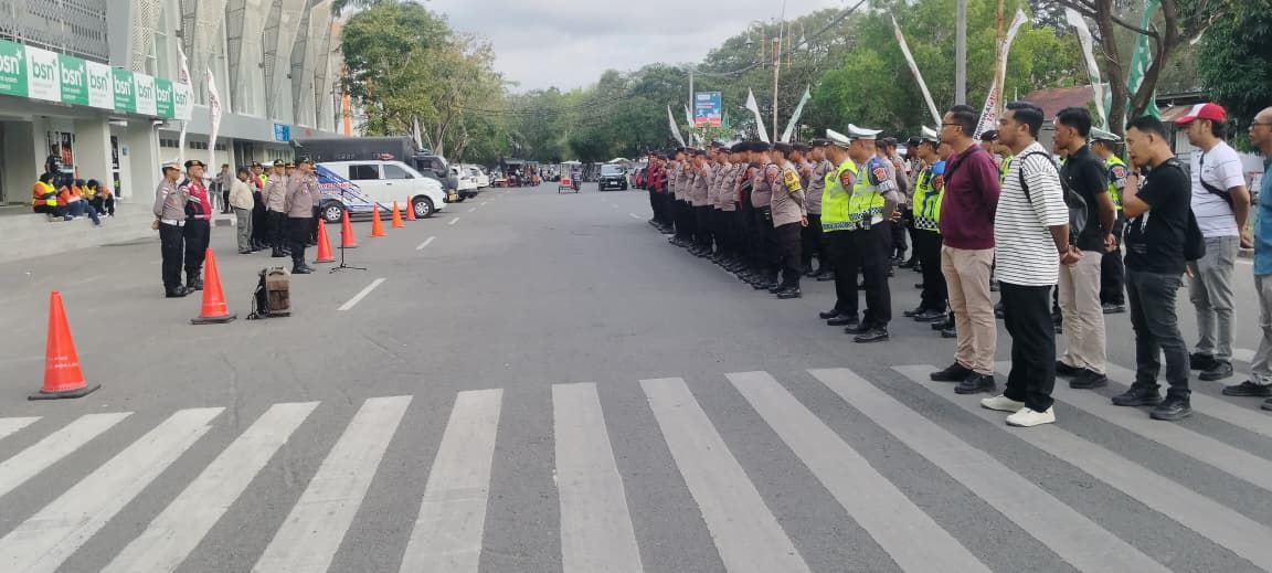 Polresta Banda Aceh Gelar Apel Pengamanan Pertandingan Sepak Bola Kompetisi Liga 2
