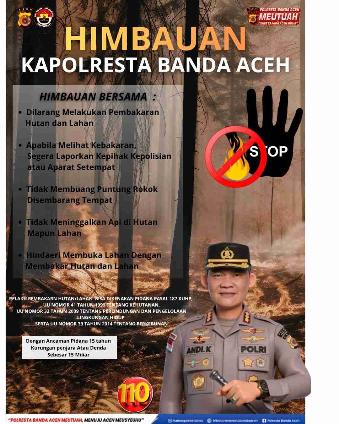 Kapolresta Banda Aceh Imbau Warga Waspada Cuaca Ekstrem El Nino