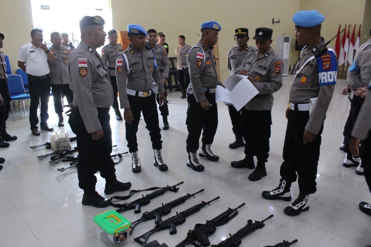Mitigasi Penyalahgunaan dan Resiko Hilangnya Senpi Organik Polri, Propam Polda Aceh Lakukan Pengawasan di Polresta