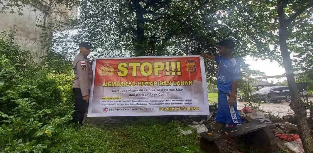 Bhabinkamtibmas Polresta Banda Aceh Imbau Warga Tidak Membuka Lahan Dengan Pembakaran