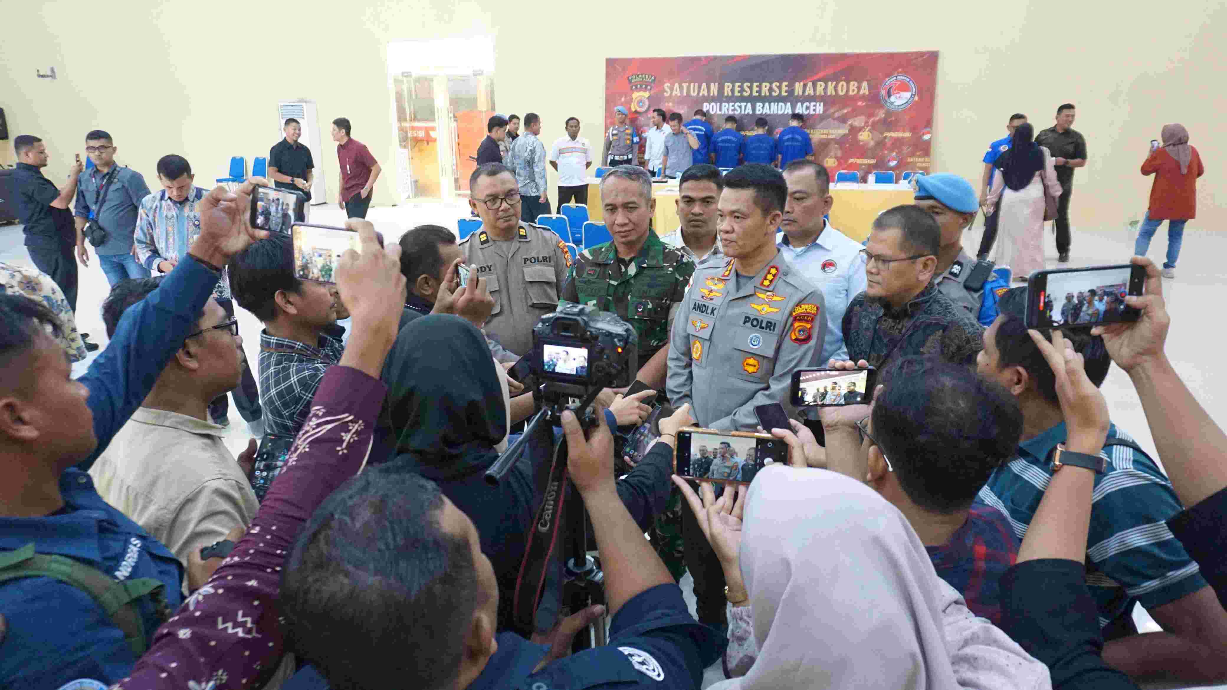5 Bulan Terakhir, Polresta Banda Aceh Jebloskan 57 Tersangka Narkoba ke Penjara