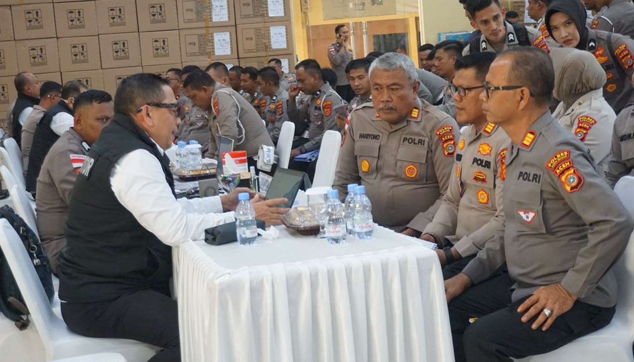 Bertempat di Meuligoe Rastra Sewakottama Polresta, Tiga Polres Jajaran Polda Aceh Ikuti Audit Kinerja Itwasum Polri Tahap II