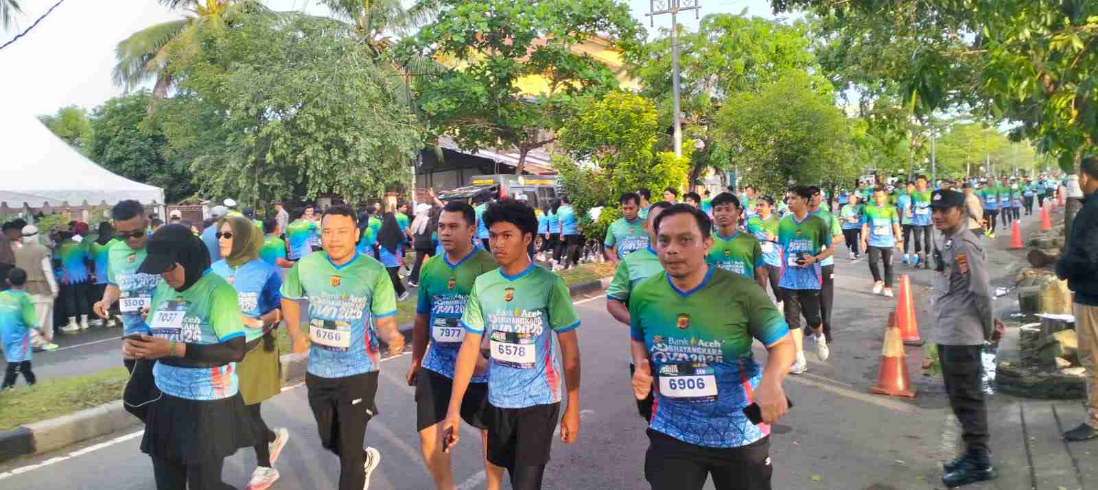 Ciptakan Kenyamanan Saat Bhayangkara Run, Polresta Banda Aceh Turunkan Personelnya