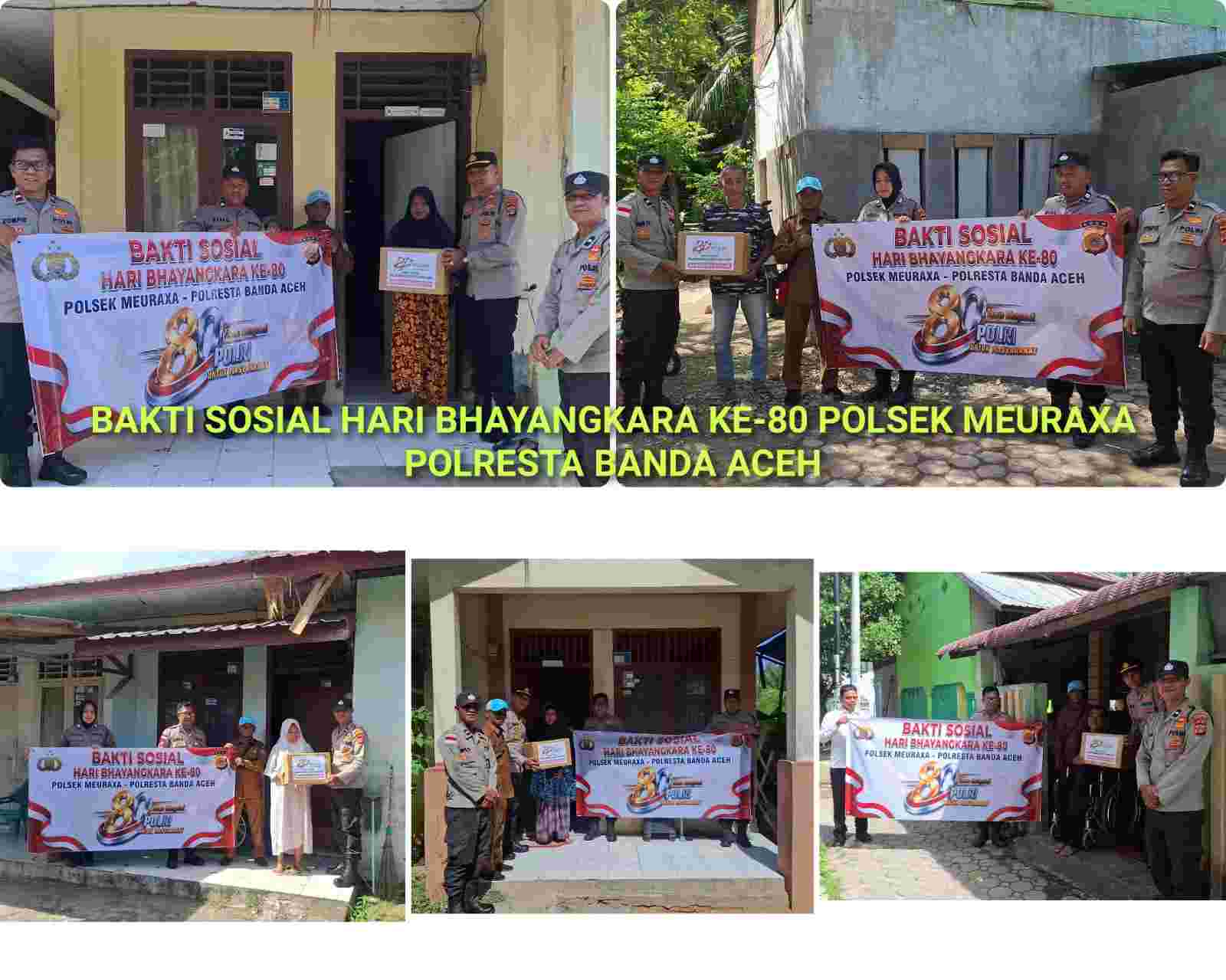 Polsek Meuraxa Bagikan 50 Paket Bansos untuk Warga Ulee Lheue Sambut HUT Bhayangkara ke-80 - Tribratanews Polresta Banda Aceh