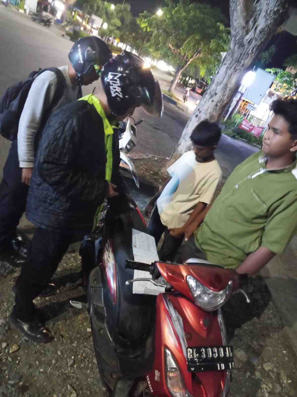 Jelang Subuh, 9 Sepeda Motor Berknalpot Brong Ditilang Patroli Satlantas Polresta Banda Aceh 