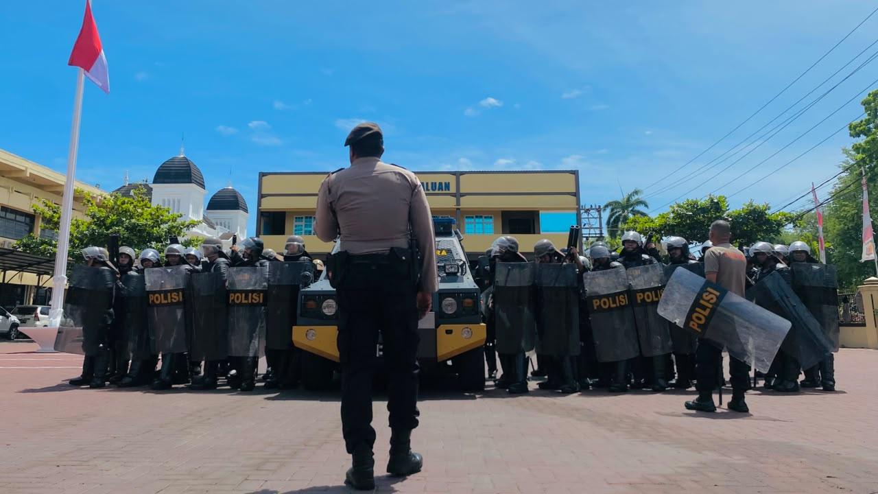 Polresta Banda Aceh Gelar Latihan Dalmas Tingkatkan Kesiapsiagaan Pengamanan