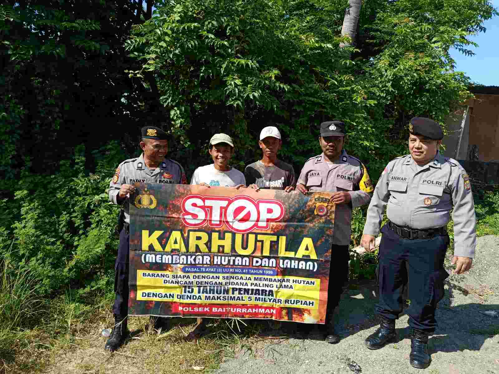 Bersama Masyarakat, Polisi di Banda Aceh Jaga Kelestarian Alam, Tidak Membuka Lahan dengan Membakar