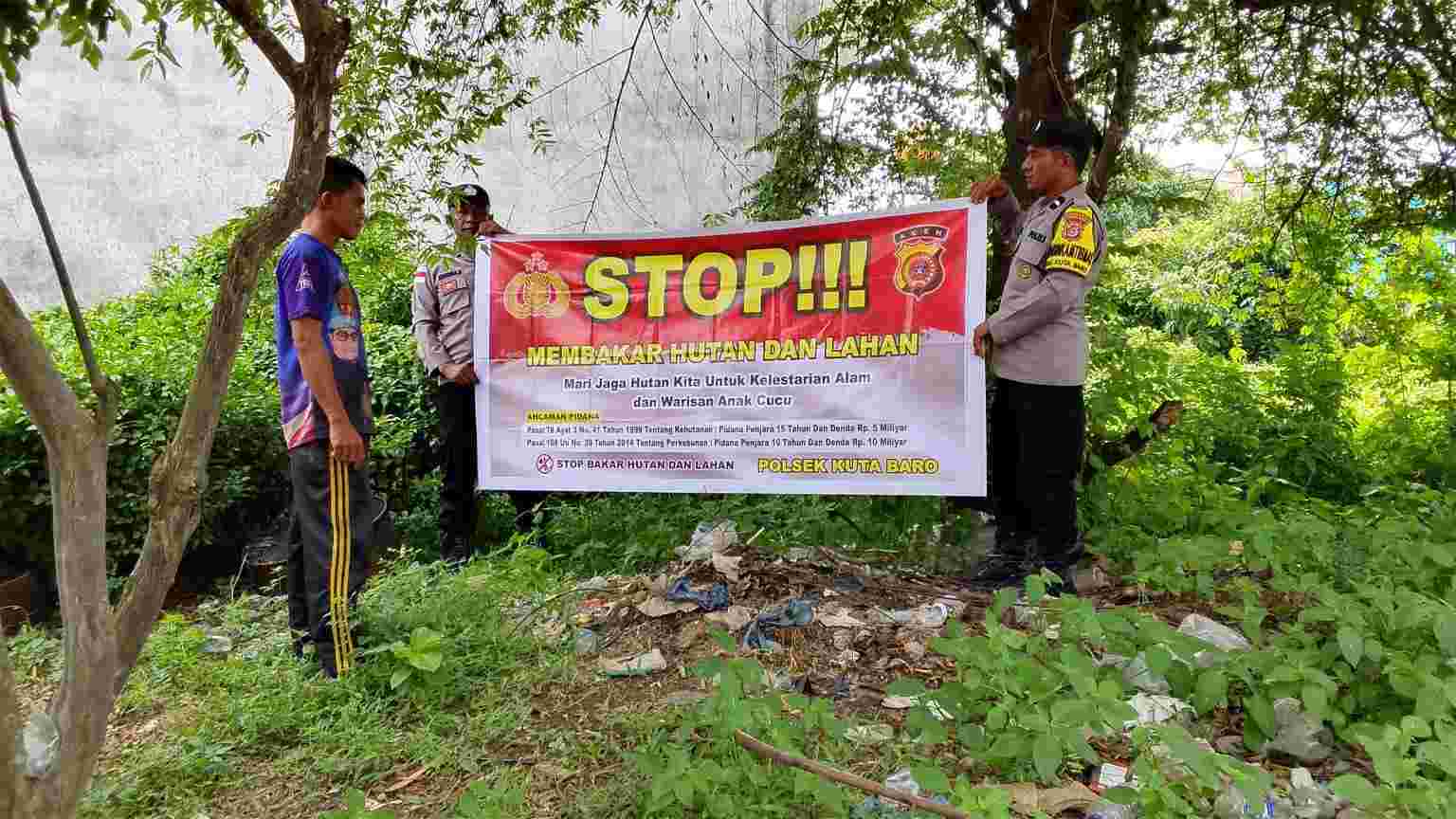 Bahaya Membakar Hutan dan Lahan, Begini Kata Bhabinkamtibmas Polresta Banda Aceh
