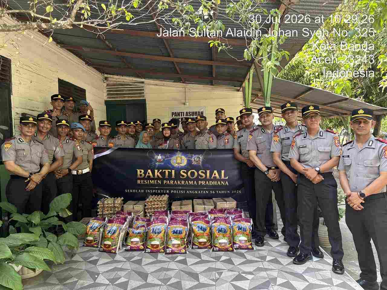 Siswa SIP Angkatan 56 Polda Aceh Gelar Baksos di Panti Asuhan