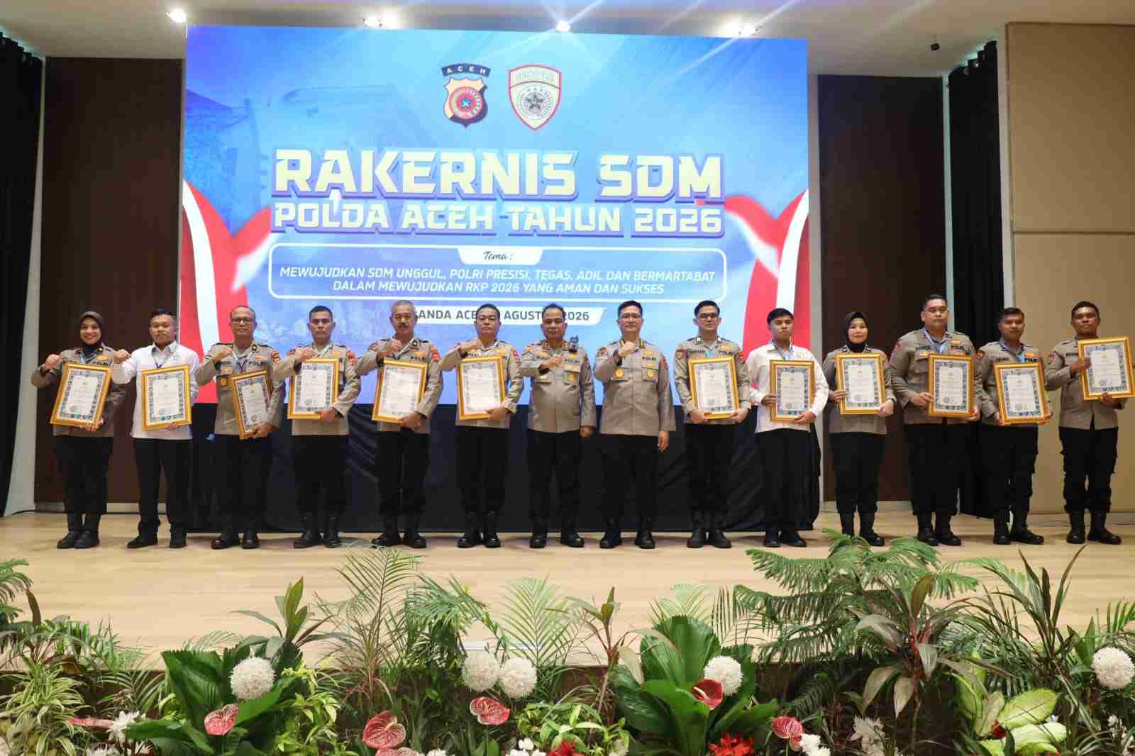 Polresta Banda Aceh Raih 2 Penghargaan pada Rakernis SDM Polda Aceh - Tribratanews Polresta Banda Aceh