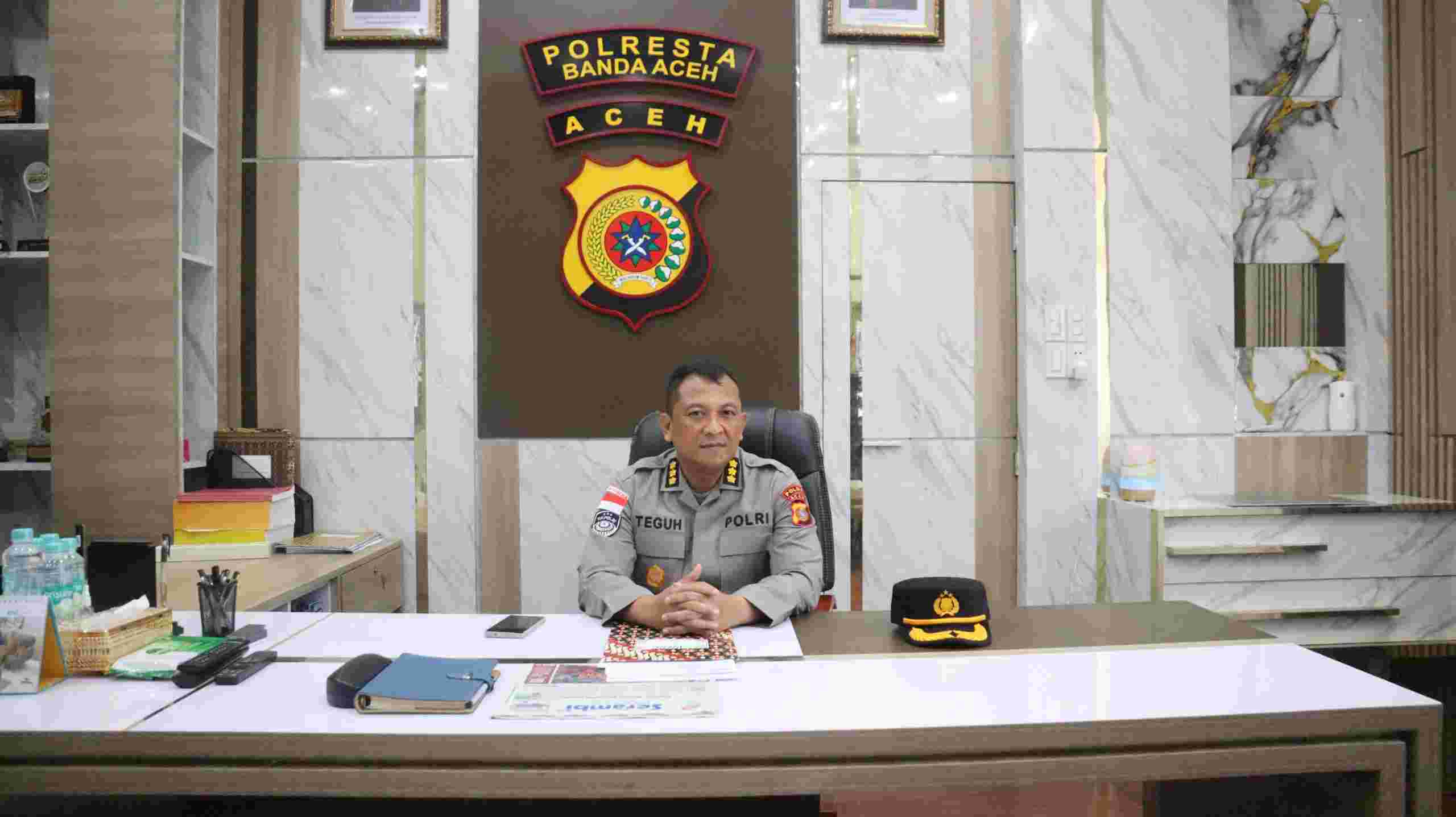 Sambut HUT Ke-81 RI, Polresta Banda Aceh Bersama Instansi Terkait Imbau Masyarakat Kibarkan Bendera Merah Putih