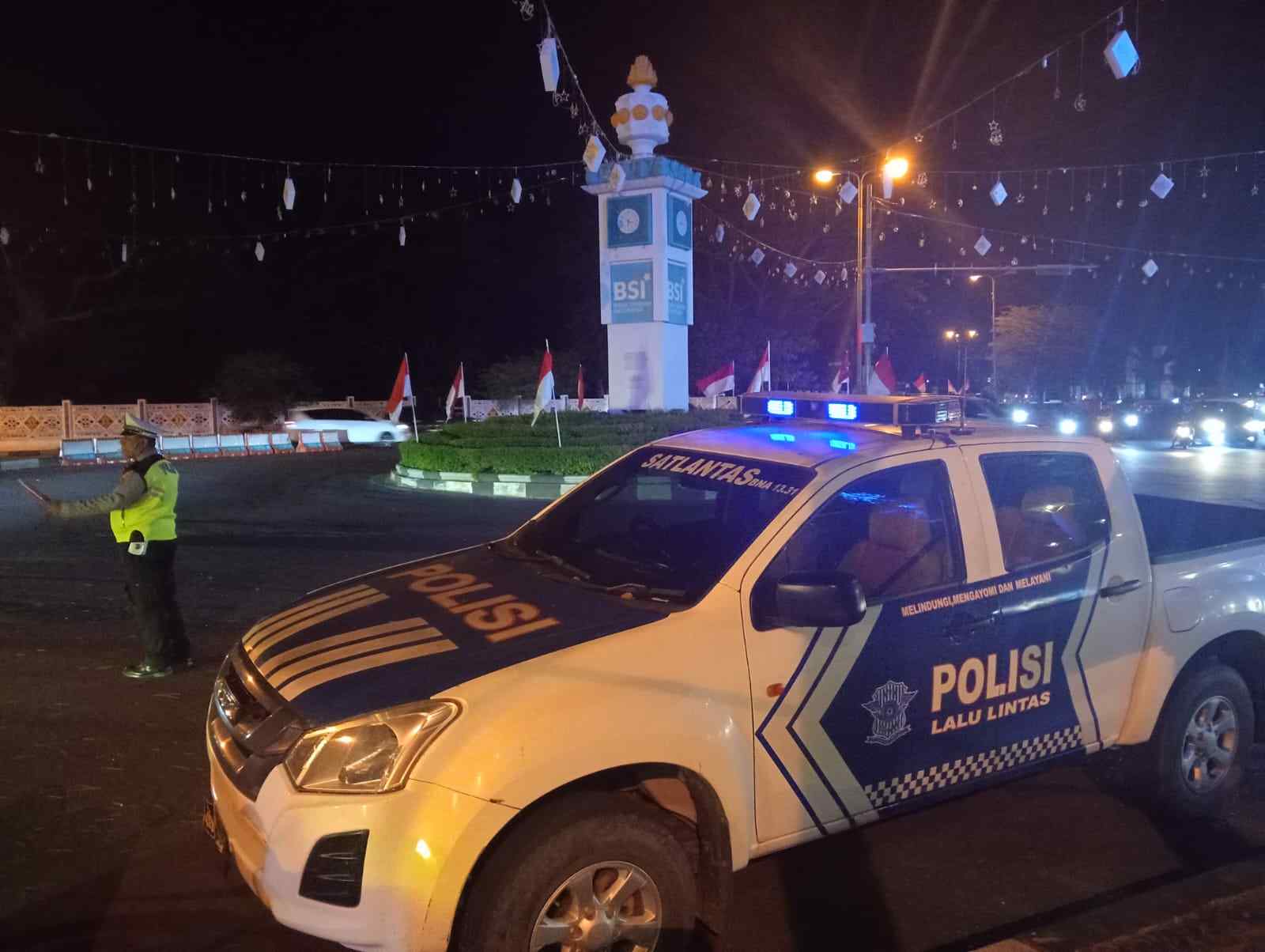 Polantas Polresta Banda Aceh Lakukan Patroli hingga Dini Hari