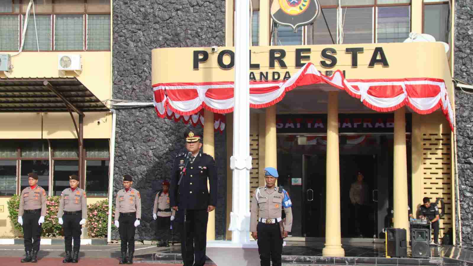 Kabag Ops Polresta Banda Aceh Pimpin Upacara HUT ke-81 RI