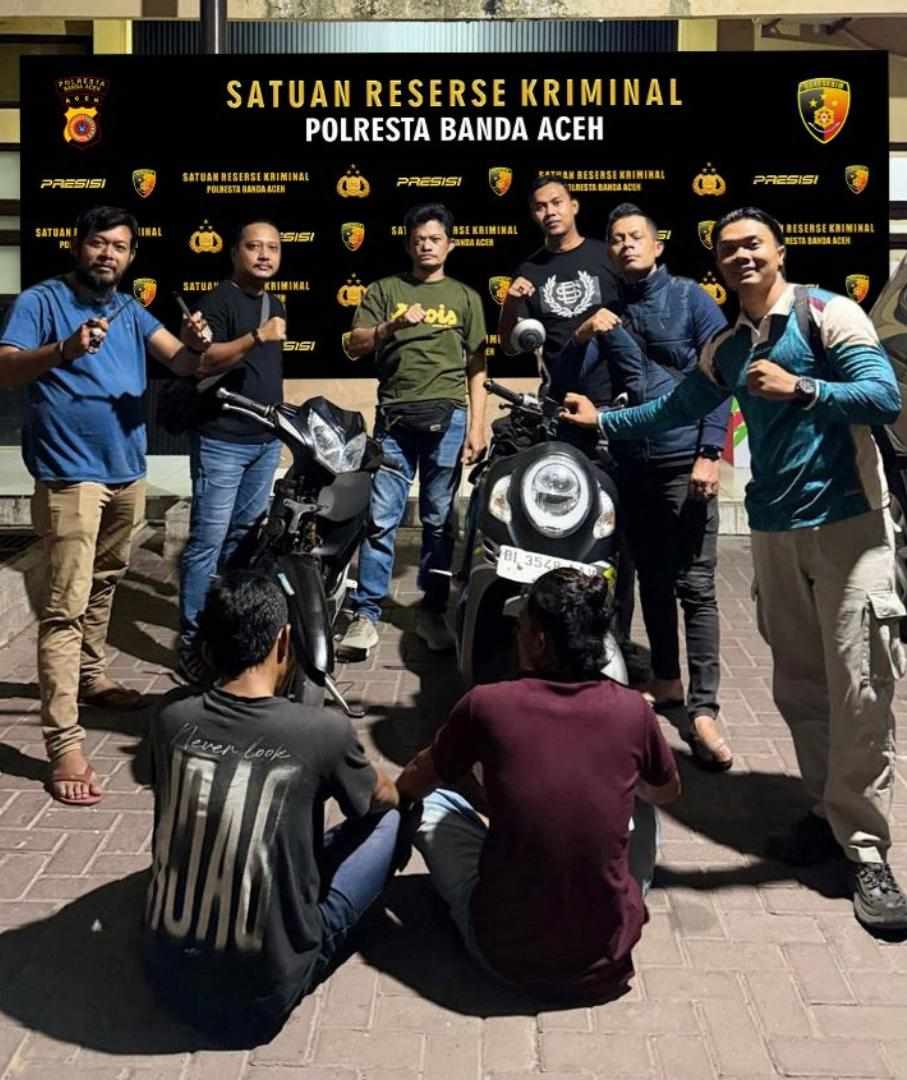 Polresta Banda Aceh Amankan Dua Pelaku Perampasan Sepeda Motor
