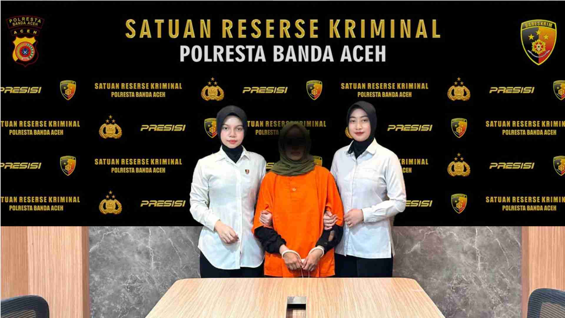 Terus Dibayangi Pengejaran Polisi, Wanita Terduga Pelaku Pencurian Emas Serahkan Diri ke Polresta Banda Aceh