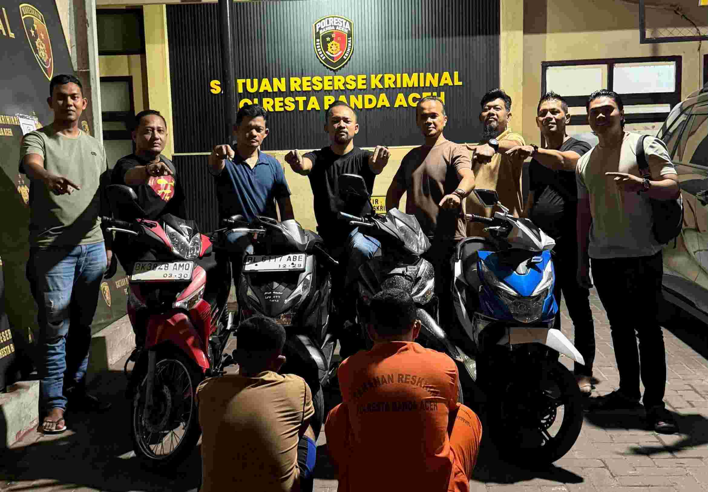 Polresta Banda Aceh Ringkus Tiga Pelaku Curanmor, Motor Curian Dijual Rp11 Juta ke Penadah