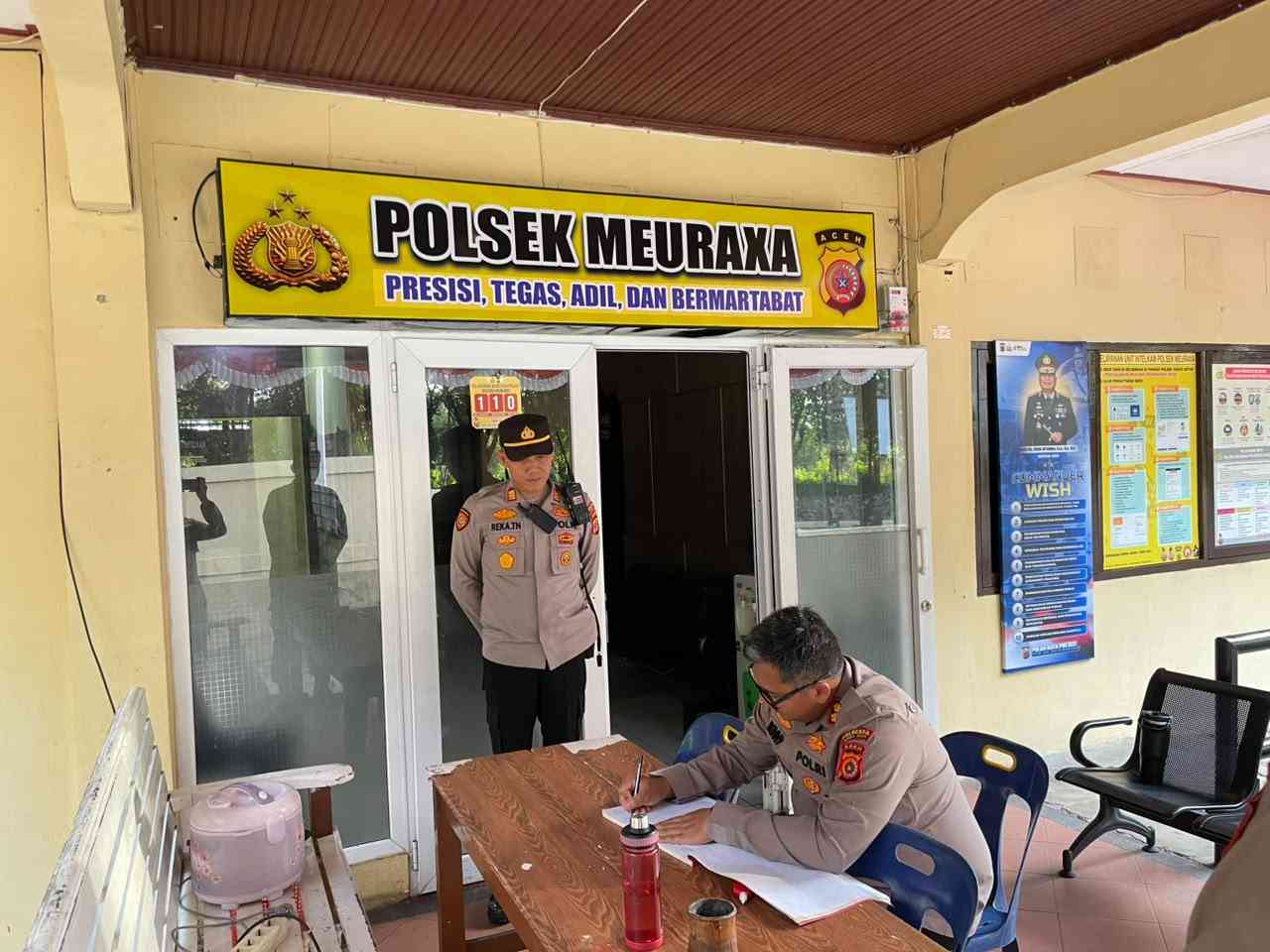 Wakapolresta Banda Aceh Cek Kesiapsiagaan Polsek Meuraxa Layani Masyarakat, Kebersihan Mako Jadi Perhatian