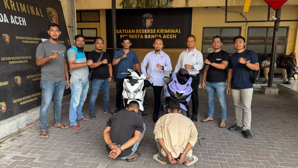 Polresta Banda Aceh Amankan Dua Terduga Pelaku Pencurian Sepeda Motor