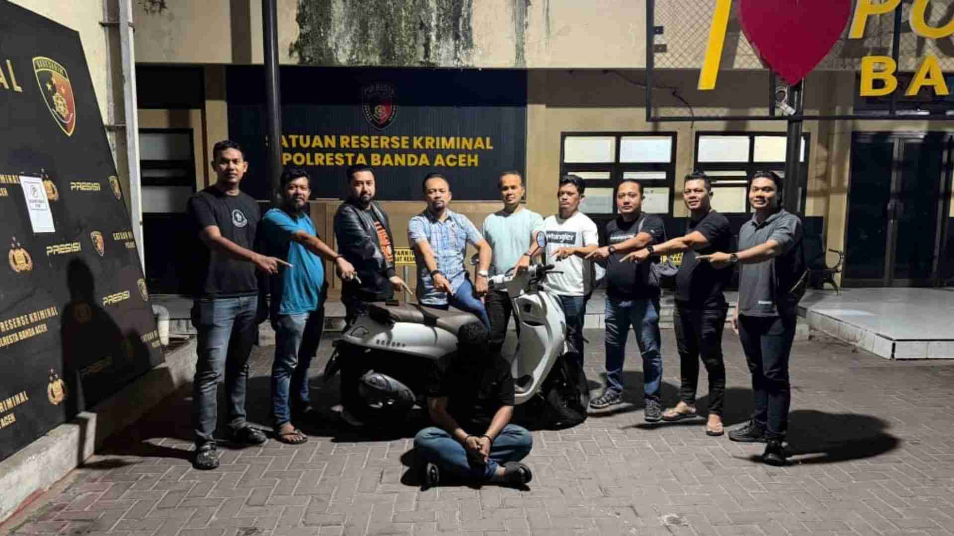 Gelapkan Motor Milik TNI, Polresta Banda Aceh Amankan Seorang Pria 