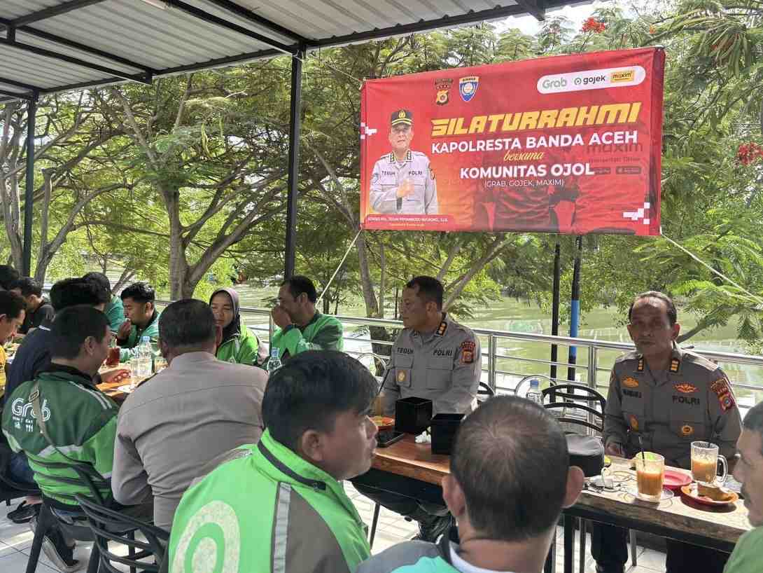 Kapolresta Banda Aceh Kumpul Kembali Bersama Ojol, Ajak Jaga Kamtibmas